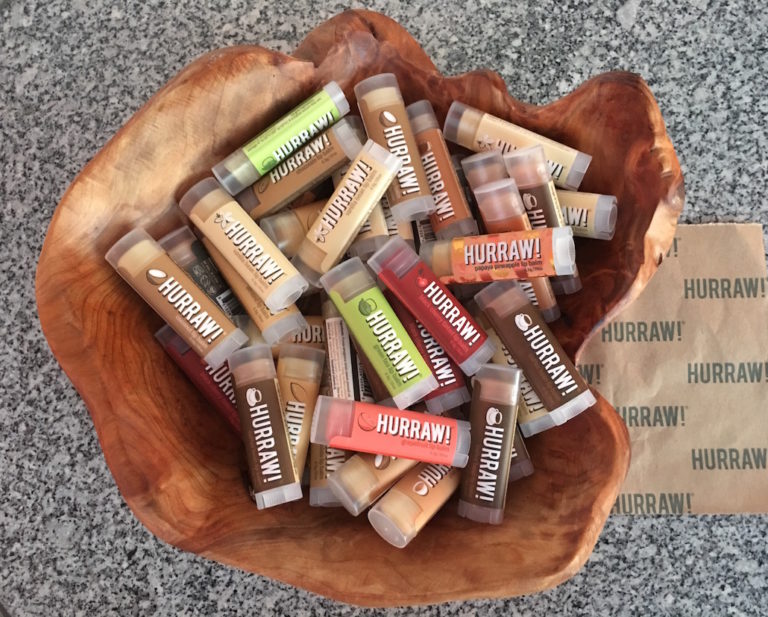 bowl of hurraw lip balm