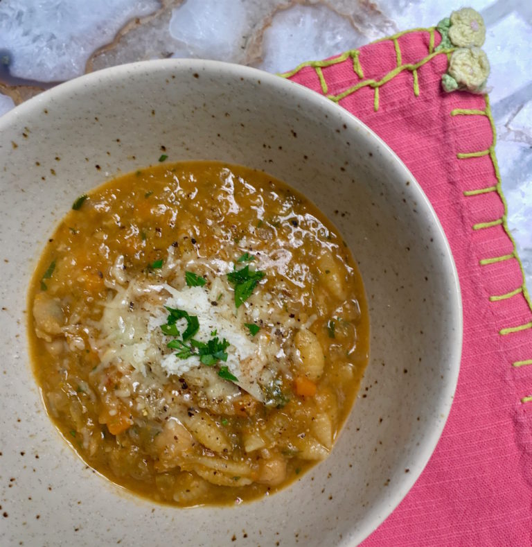 Garbonzo Bean and Pasta Soup—Vegetarian