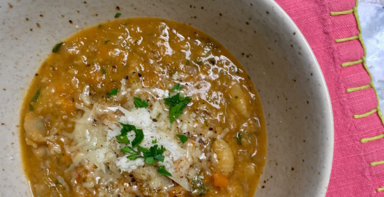 Garbonzo Bean and Pasta Soup—Vegetarian