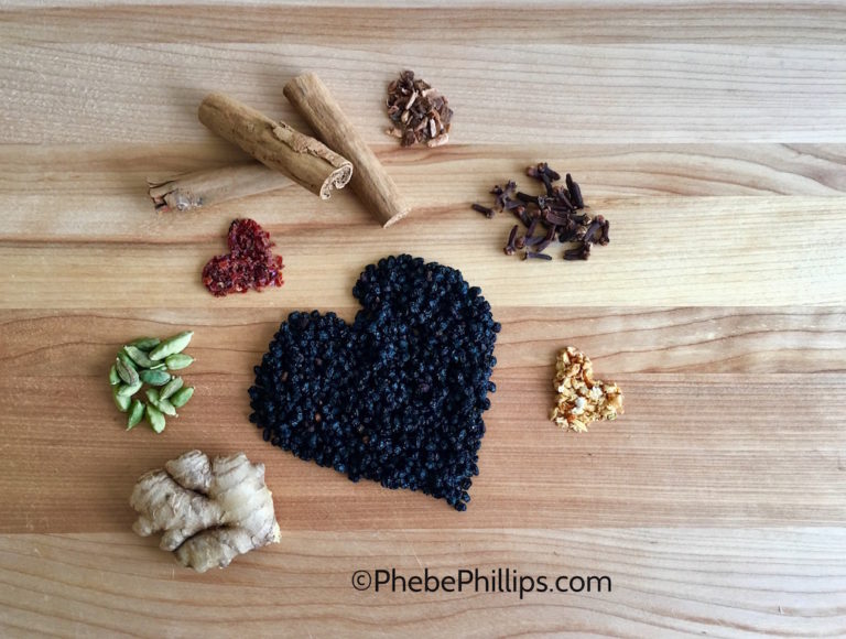 Dried Elderberry Heart