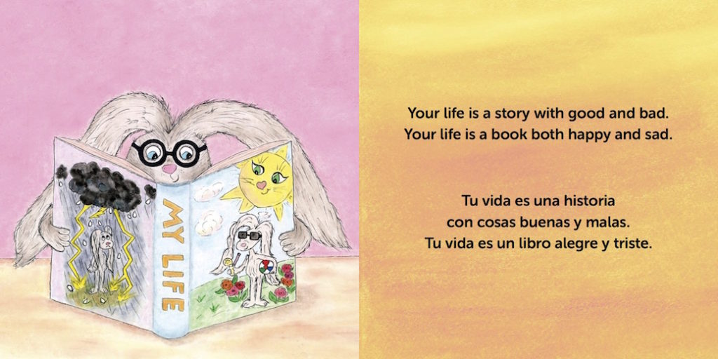 An illustration and text from the page, Life is a Book by Phebe Phillips