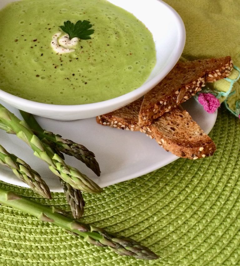 Asparagus Soup made in the Vitamix Phebe Phillips